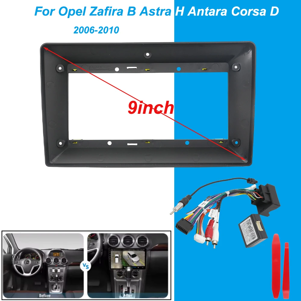 

Автомобильная рамка, лицевой адаптер Canbus Box, Android радиоприемник, комплект панели для крепления приборной панели для Opel Zafira B Astra H Antara Corsa D