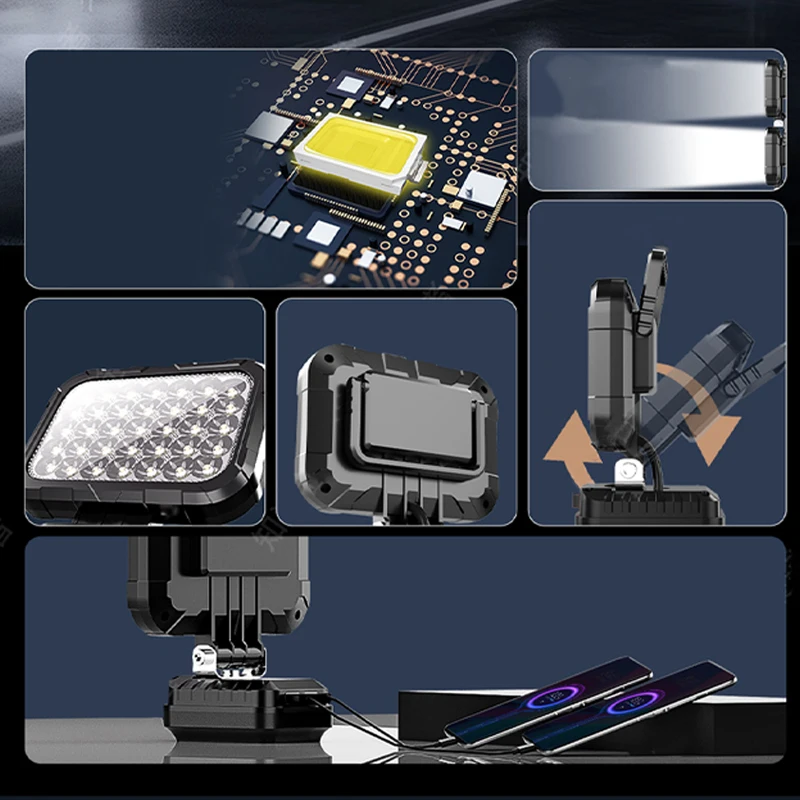 4 inch Cordless LED Work Light For Makita 14.4V-18V Li-ion Battery Lantern Job site Lights Camping Flashlight Emergency Lighting