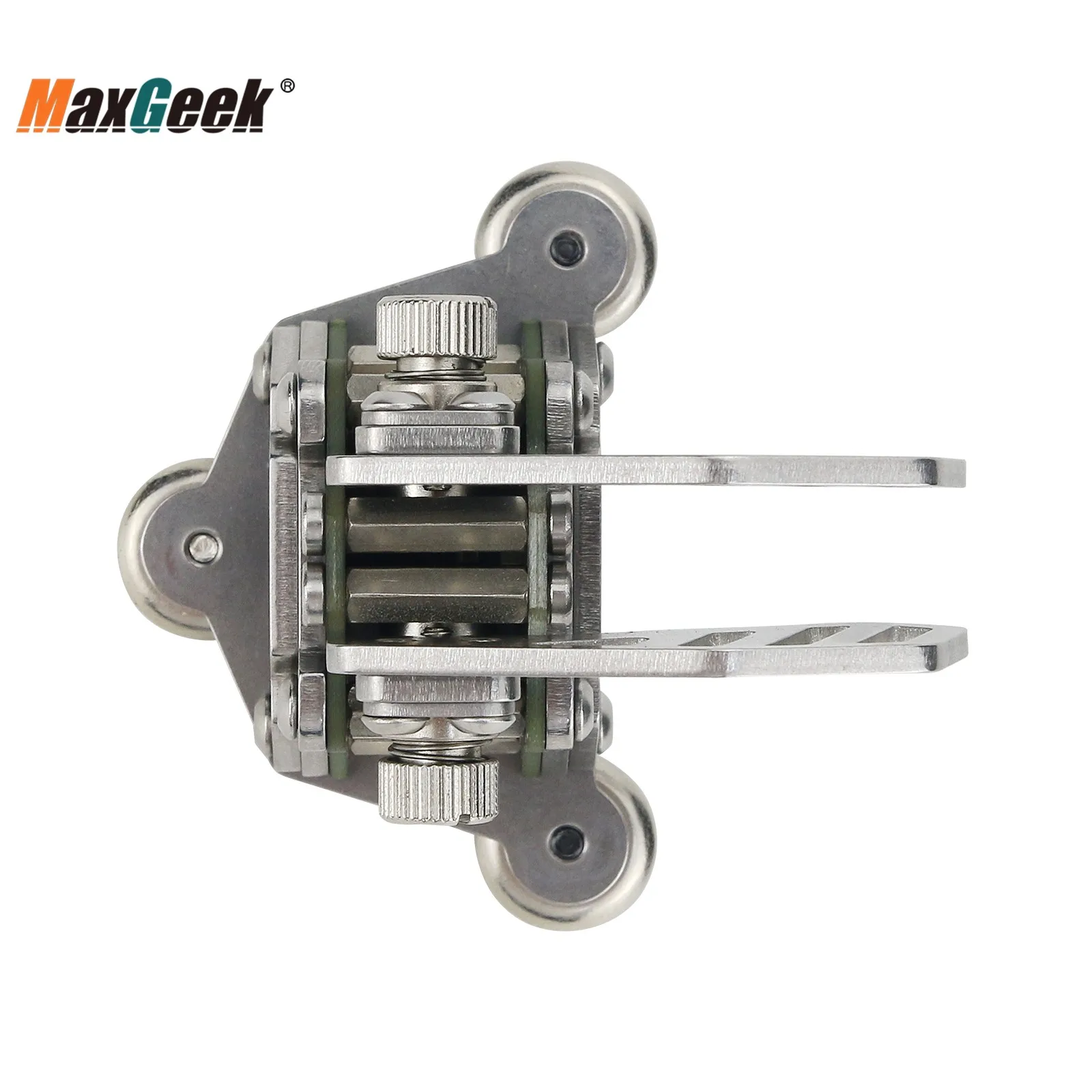 HamGeek HG-K6 2nd الجيل المزدوج مجداف مورس مفتاح الفولاذ المقاوم للصدأ التلقائي CW مفتاح مع قاعدة مغناطيسية