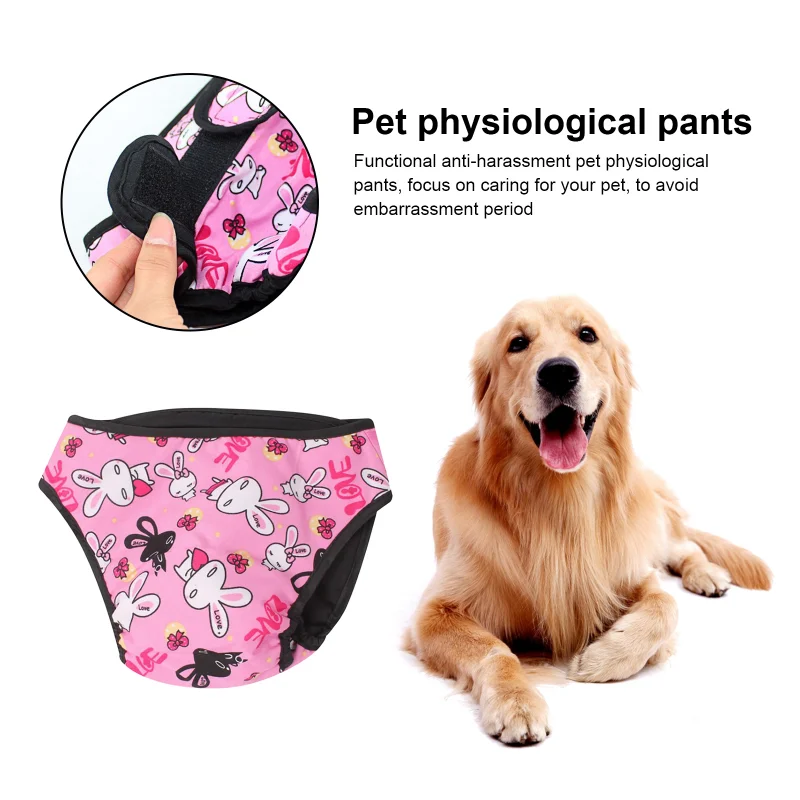 Large Dog Diaper Sanitary Physiological Pants Washable Female Dog Underwear Pets Dogs Supplies Forudesigns Dog Underwear