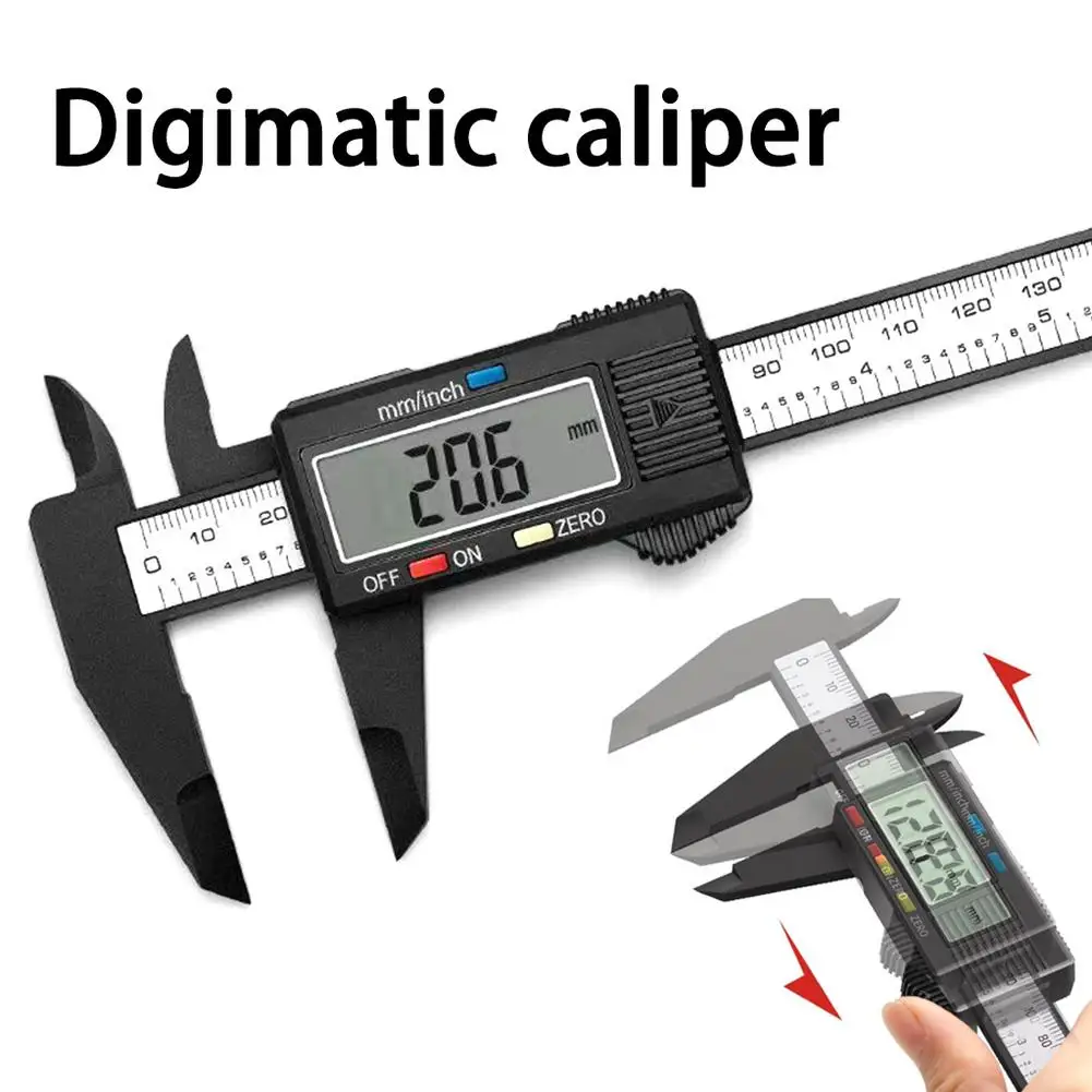 150mm Electronic Digital Caliper Carbon Fiber Digital Ruler for Accuracy Dial Vernier Caliper Gauge Micrometer Measuring Tool