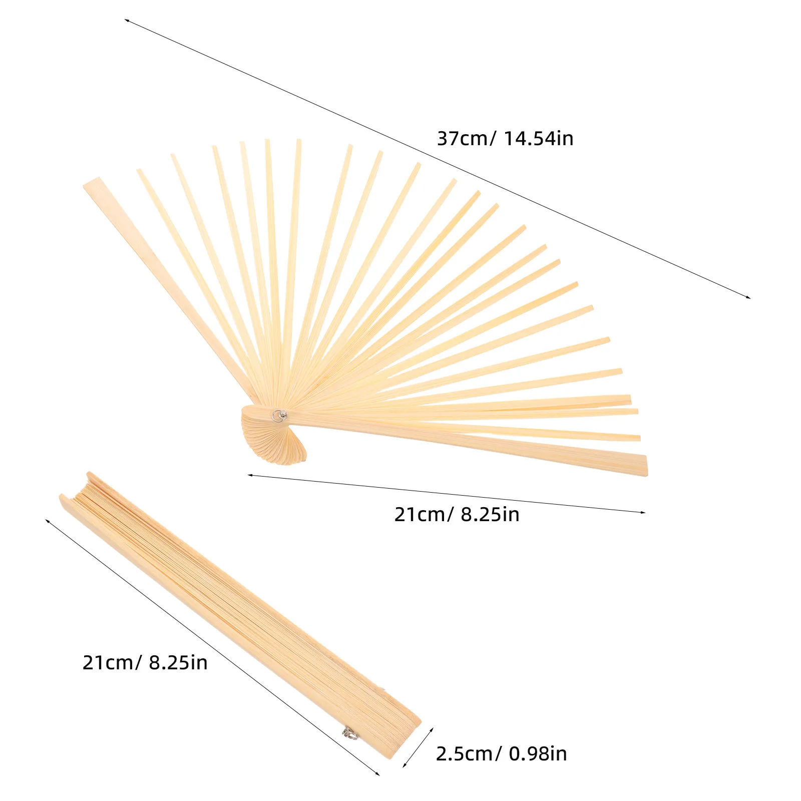 4Pcs Folding Fan Frame Lightweight Wooden Hand Fan Classic Asian Style Blank DIY Craft Wedding Party Decoration