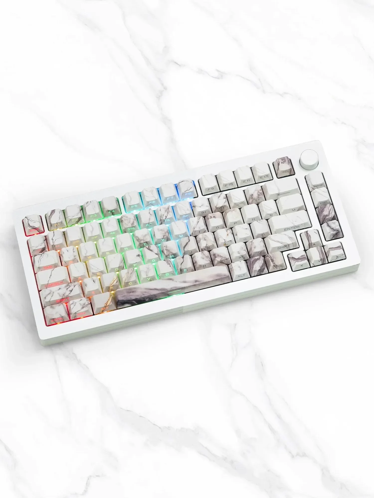 Womier Keycaps Marble Side Carving Keyboard PBT MAO High Key Caps For Weikav Record Alice Crush80 Lucky65 PC Gamer Accessories