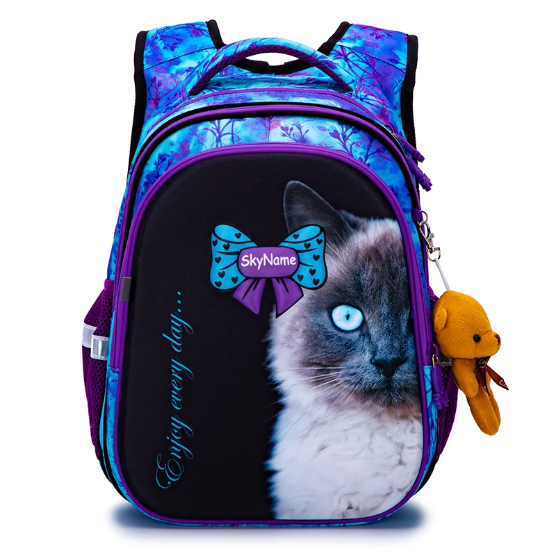 New Cartoon 3D Creative Horse Children School Bags Girls Sweet Kids School Backpack Lightweight Waterproof Primary Schoolbags