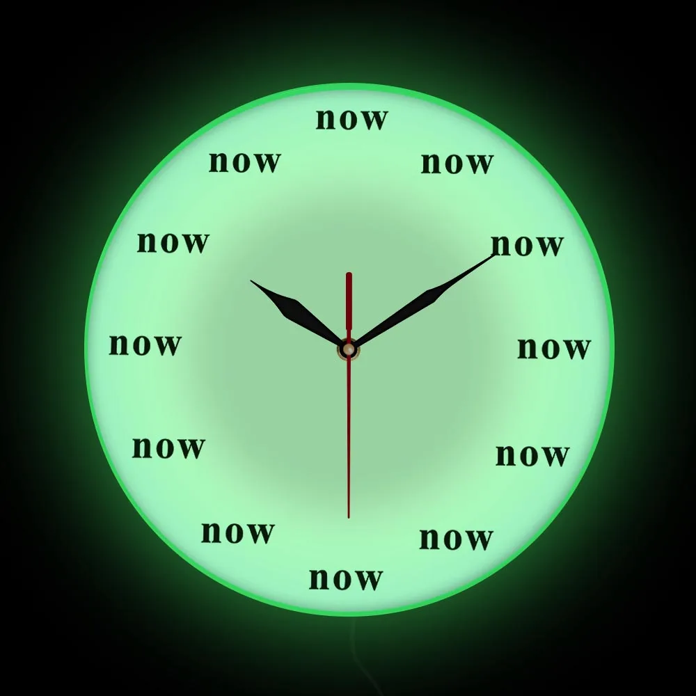 The Time is Now Wall Clock Now Time Motivational Clock Mindfulness Gift The Power of Now Your Daily Reminder to Live in the Now