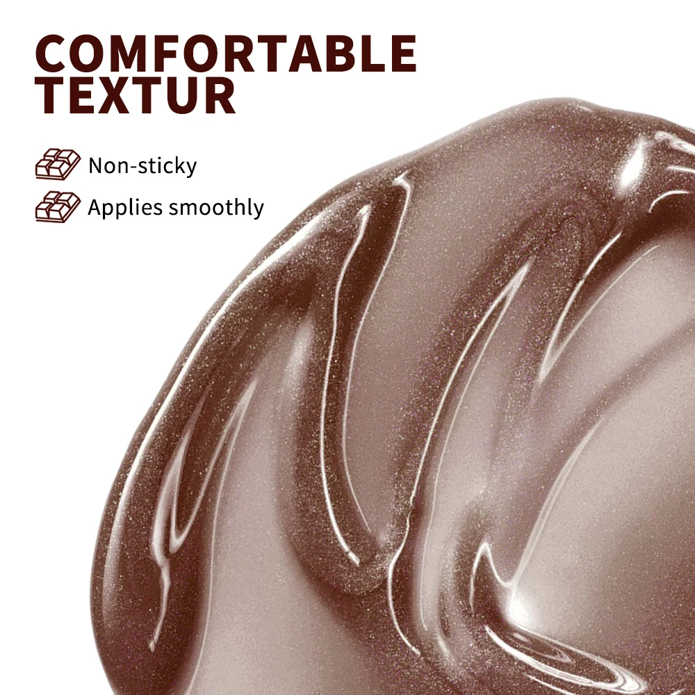 Lakerain Chocolate Rabbit Lip Gloss Long Lasting Hydration Mirror Effect Moisturizing Smooth Non-Sticky Lippy Bunny Lipstick