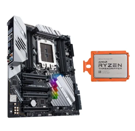 usado Amd ryzen threadripper 1920x prozessor placa-mãe cpu para  prime X399-A conjunto de placa-mãe