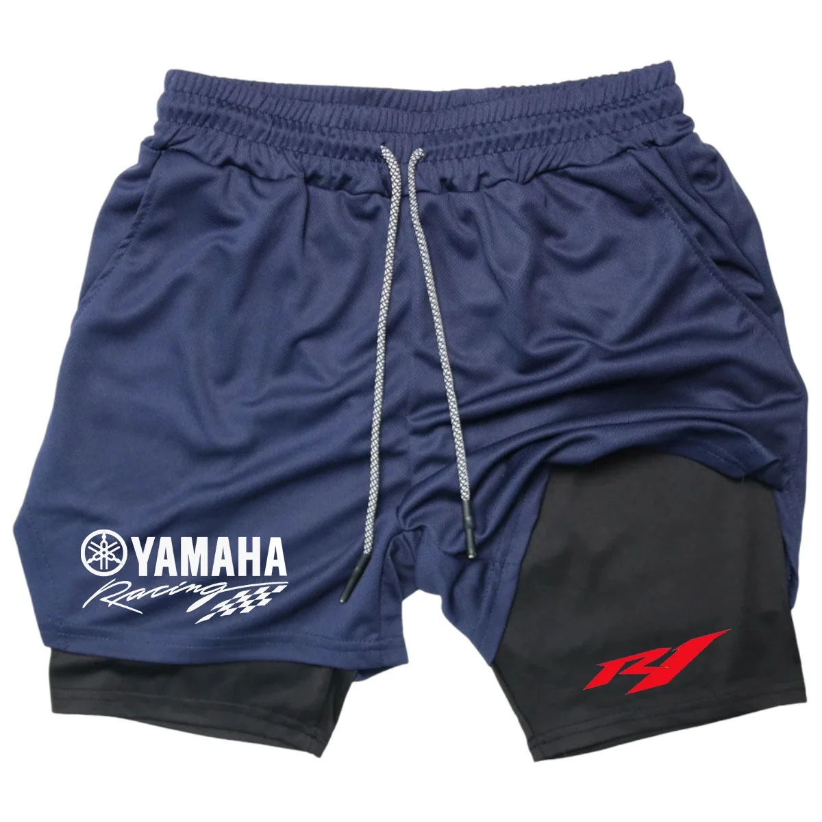 Men's Double-Layer Casual Sports Pants Breathable Running Training Shorts Comfortable Exercise Physical Fitness Track