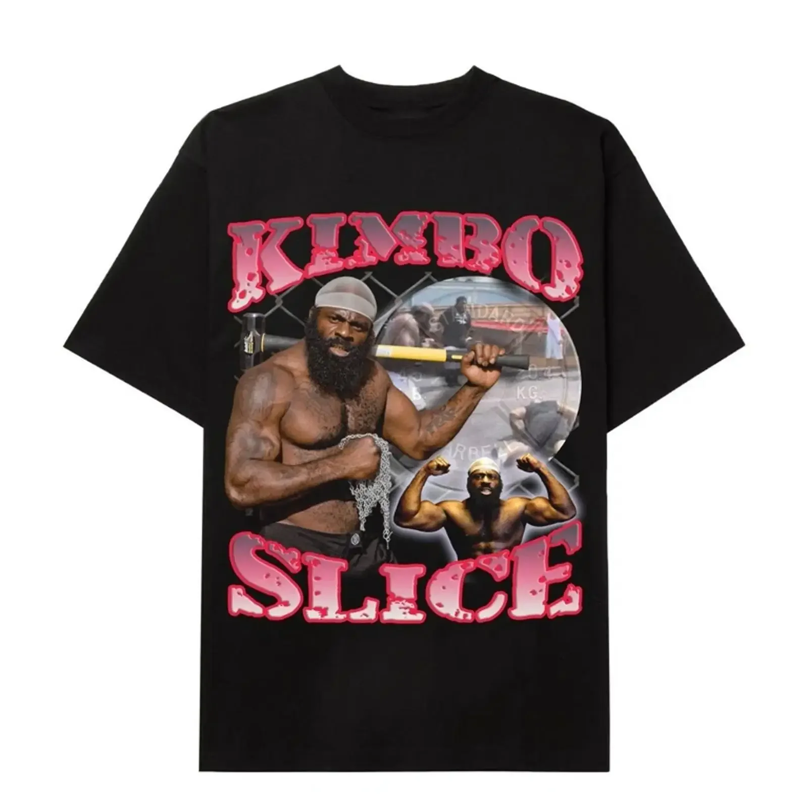 Vintage Kimbo Slice Boxer Collage Men's T Shirt Black Cotton All Sizes vintage Washed designer clothes Breathable Casual