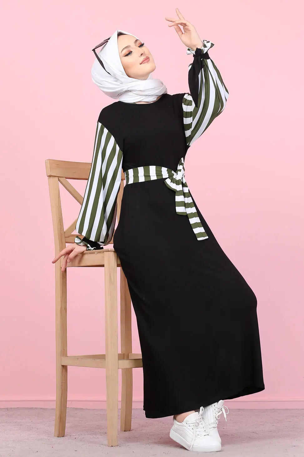 TUGBA Muslim Dress Long Sleeve muslim dress code 2021 turkish gown hijab summer