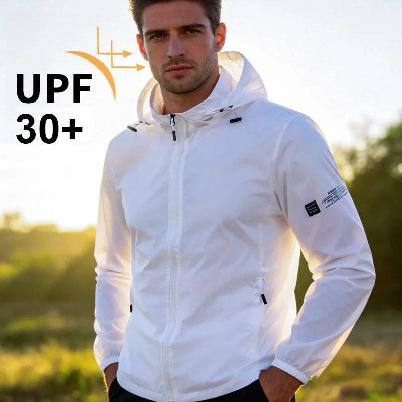 

Новая летняя куртка-худи унисекс с защитой от УФ-излучения UPF30+, дышащая, из ледяного шелка, для активного отдыха, для пар, в уличном стиле, легкая