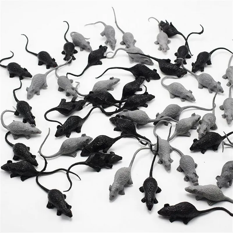 5Pcs Small Rat Fake Lifelike Mouse Model Prop Halloween Gift Toy Party Decor Practical Jokes Novetly Funny Toys Hoax Props