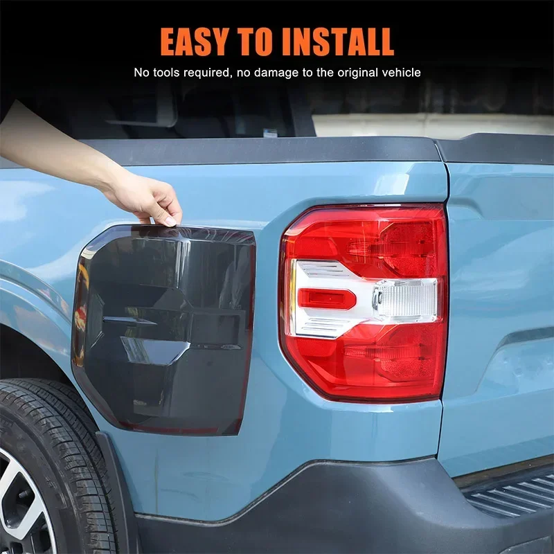 

For Ford Maverick 2022-2024 ABS Blackened Car Rear Tail Light Turn Signal Cover Trim Car Accessories