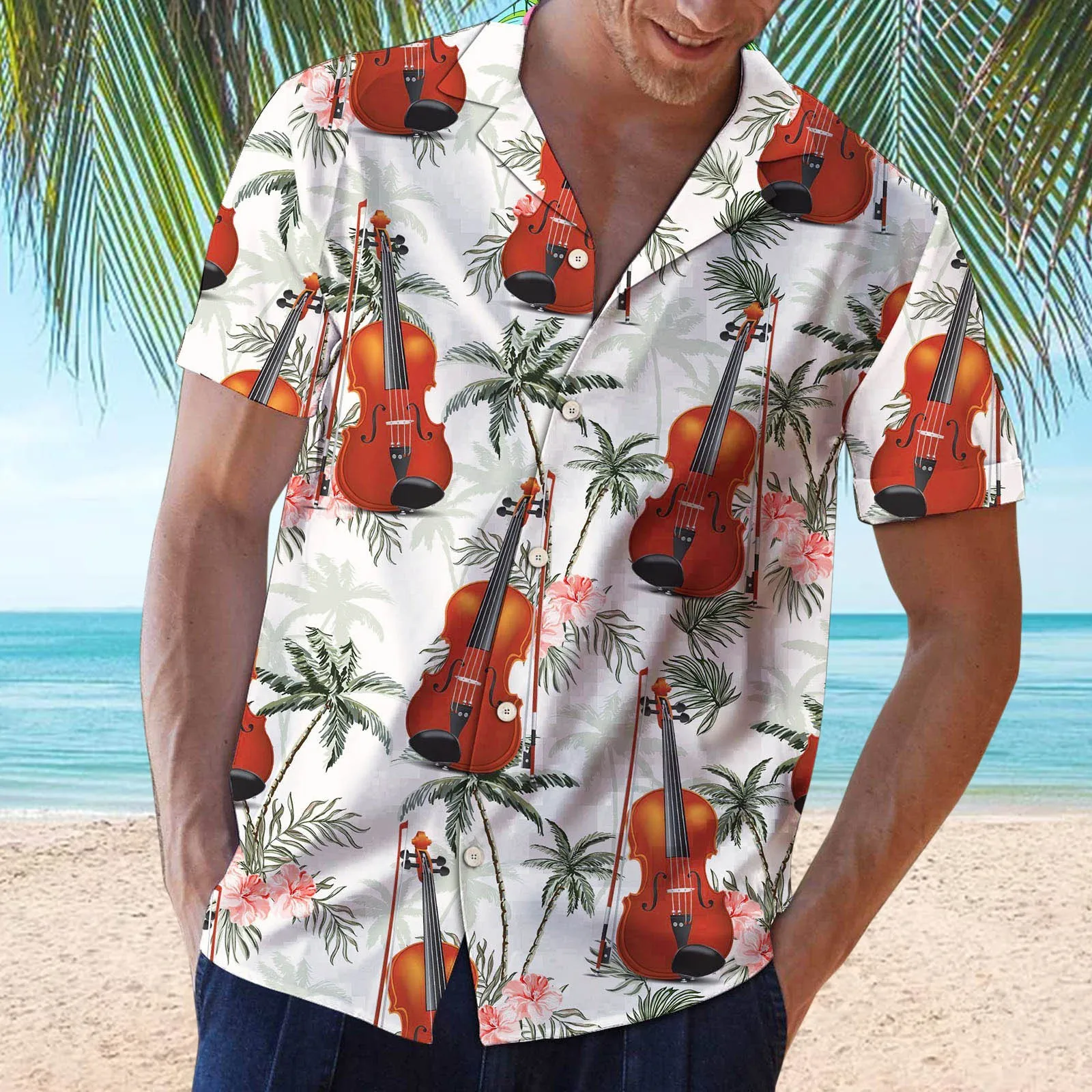 2024 New Hawaiian Red Leaf Tropical Shirts Floral Men Dazn Tops Summer Casual Short Sleeve Button Chemise Loose Vacation Beach