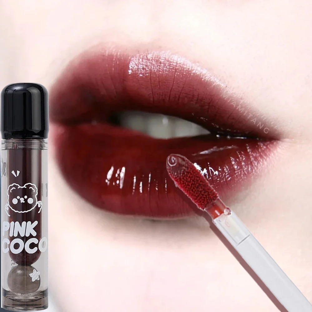 PINK COCO Punk jugo rojo brillo de labios espejo líquido de larga duración impermeable hidratante Sexy labio rellenador lápiz labial cosméticos para labios