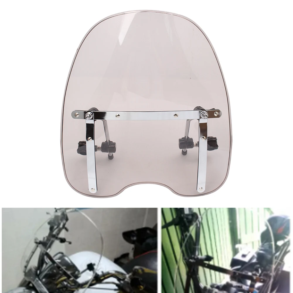 

Universal Motorcycle Smoke 7/8"&1" Windshield Windscreen For Harley Honda Shadow ACE 750 Aero Spirit 1100 Suzuki Yamaha Dyna