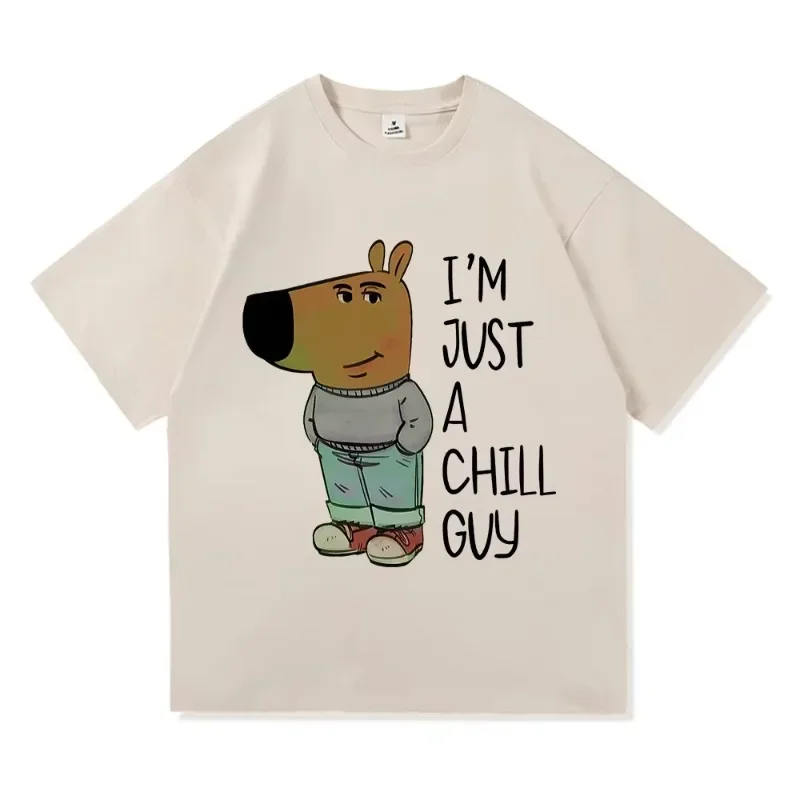 ICH bin Nur EIN Chill Guy T Shirts Sommer Mode Männer/Frauen Ästhetische Lustige Nette T-shirt Hohe Qualität Cartoon vintage Baumwolle T-shirt