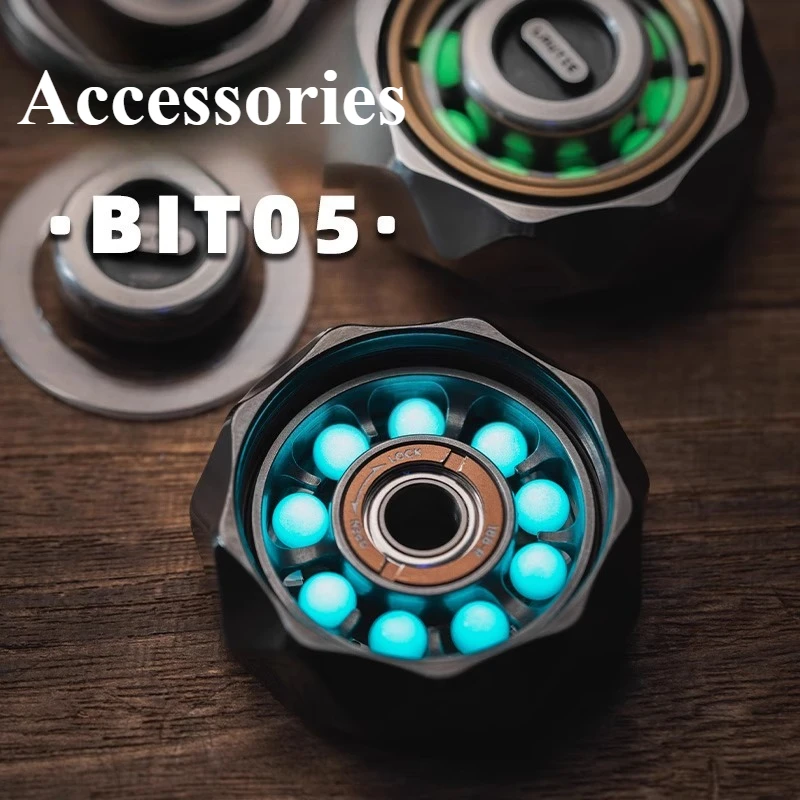 LAUTIE BIT05 mécanique métal EDC Fidget Gyro bricolage accessoires verre saphir entretoise 5mm perle accessoires modifiés