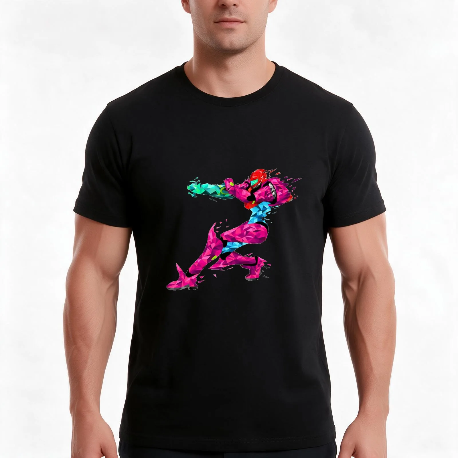 samus prism T-Shirt Summer Casual Cotton Tee Oversized Streetwear Tops Vintage Graphic Print Loose Fit Short Sleeve