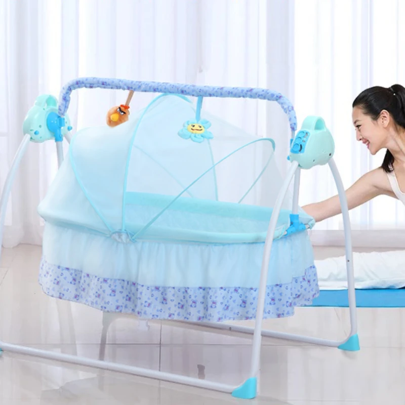 

Multifunctional Foldable Portable Cradle - Electric Baby Bassinet with Music, Adjustable Baby Cradle, Newborn Sleeping Solution