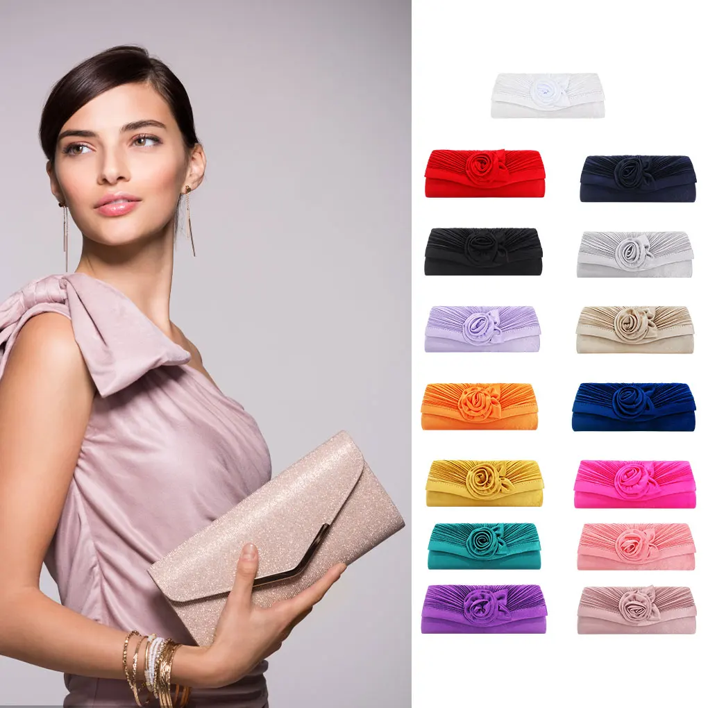 Polyester Fashionable Satin Clasp Bag For Women - Convenient And Sturdy Handbag For Parties Classic Clasp Bags For Women