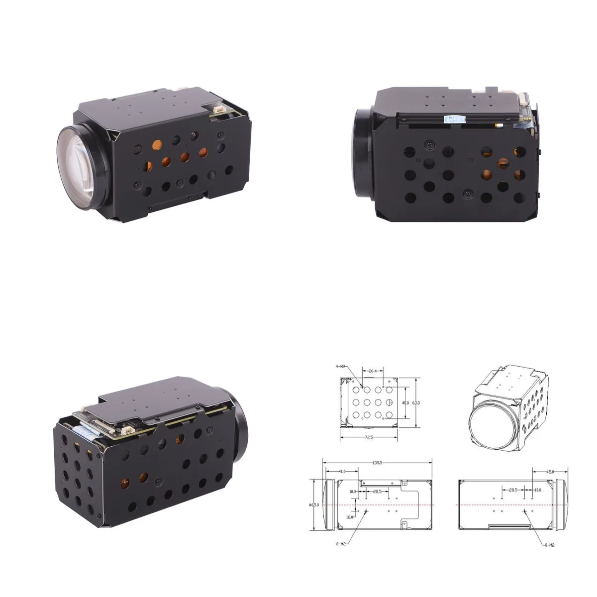 CCTV Long Range 72x Optical Zoom 7-504mm Focal Length Network Ip Camera Module