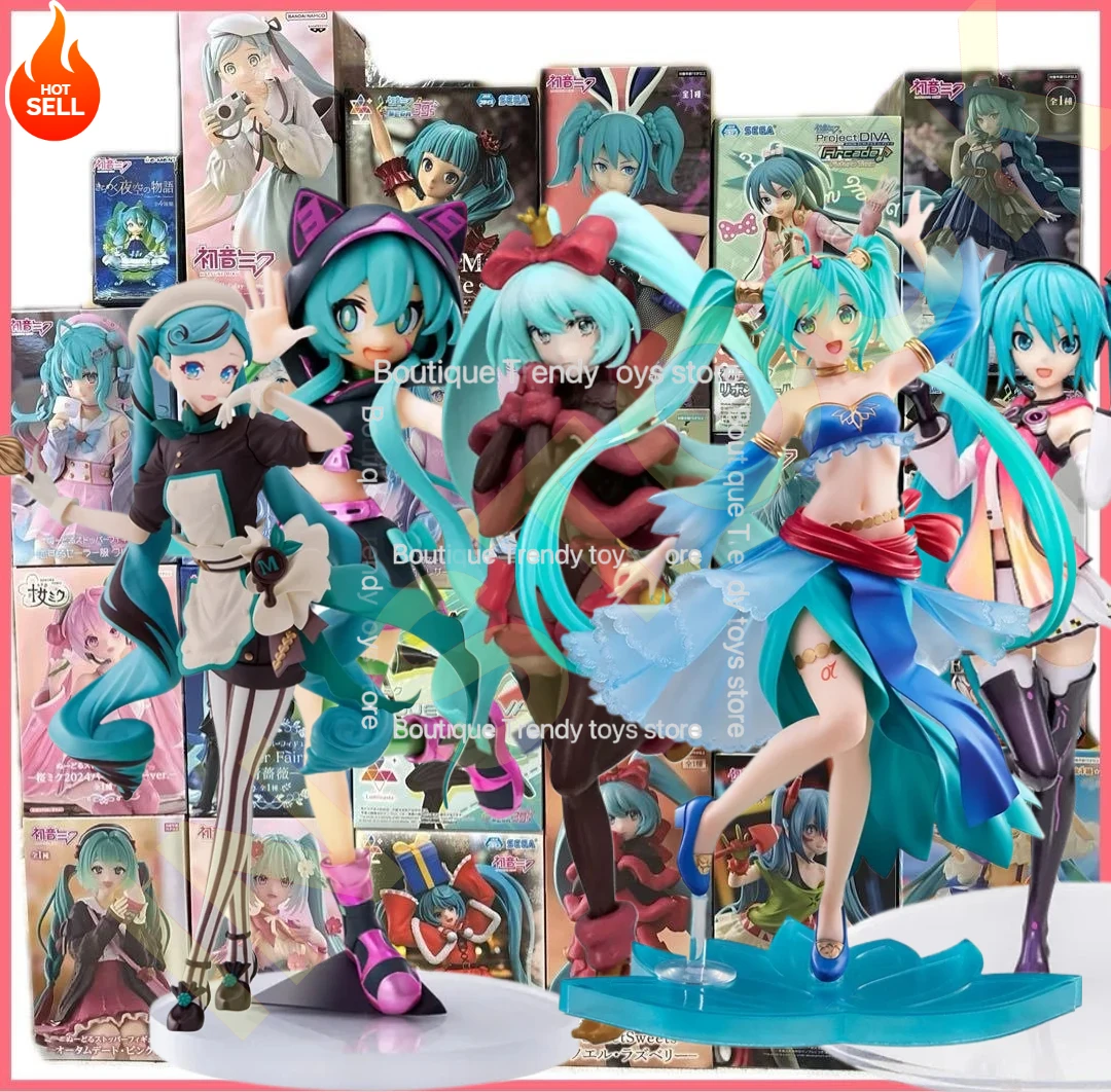 

In Stock FuRyu SEGA TAiTO Hatsune Miku PVC Series Hatsune Miku Doll 14-18CM Anime Action Figures Model Collection Toy