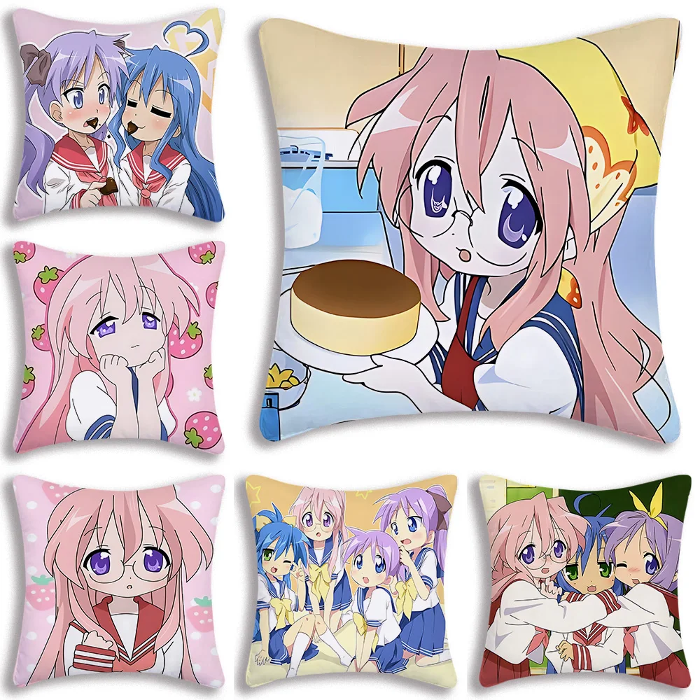 Pillow Covers Cartoon New Arrival Lucky Star Sofa Decorative Home Double-sided Printing Short Plush Cute Cushion Cover