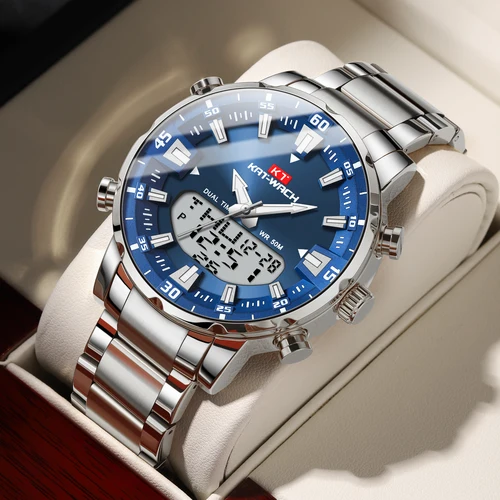 KAT-WACH Reloj de pulsera de cuarzo para hombre 2024 Relojes digitales originales de lujo de alta calidad a prueba de agua