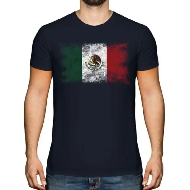 Mexico Distressed Flagge Herren Top México Mexikanisch M? Xihco T-Shirt Fußball