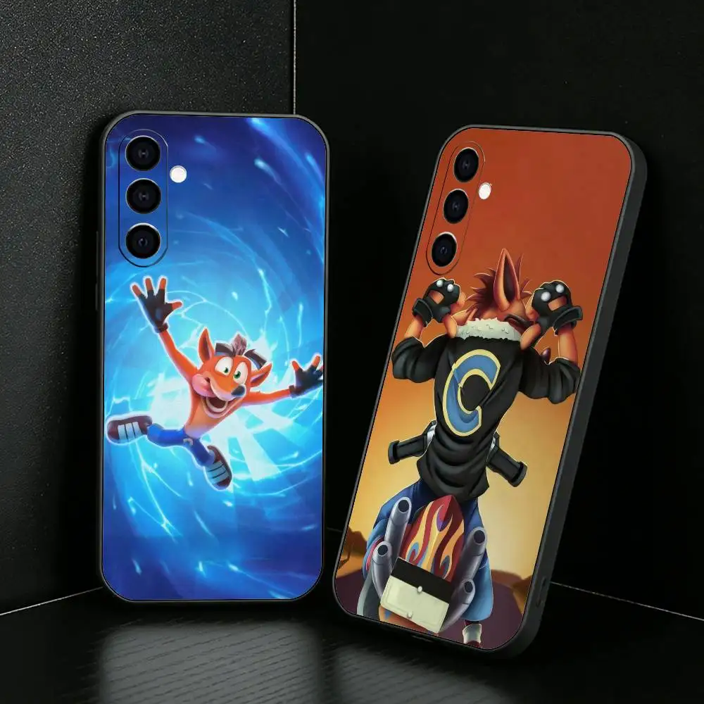C-Crash Game Roles Aku-aku Phone Case For Samsung Galaxy A73,A72,A71,A70,A52,A51 Others Soft Black Cover
