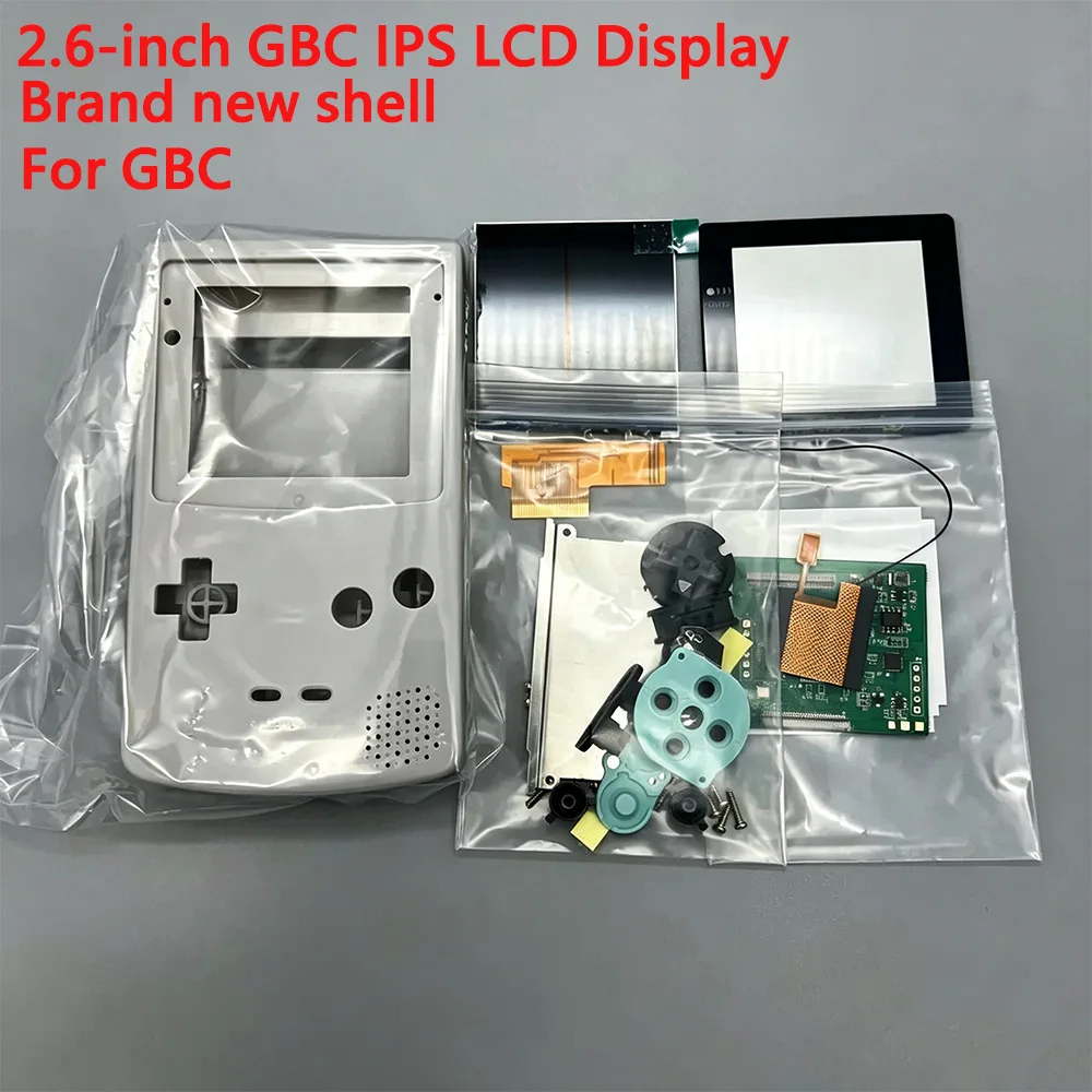 Ein brandneues Set mit einem 2,6-Zoll-IPS-LCD-Display und einem neuen Gehäuse für den Game Boy Color. Unterstützt Pixel-Display. Kein Schneiden der Schale nötig.