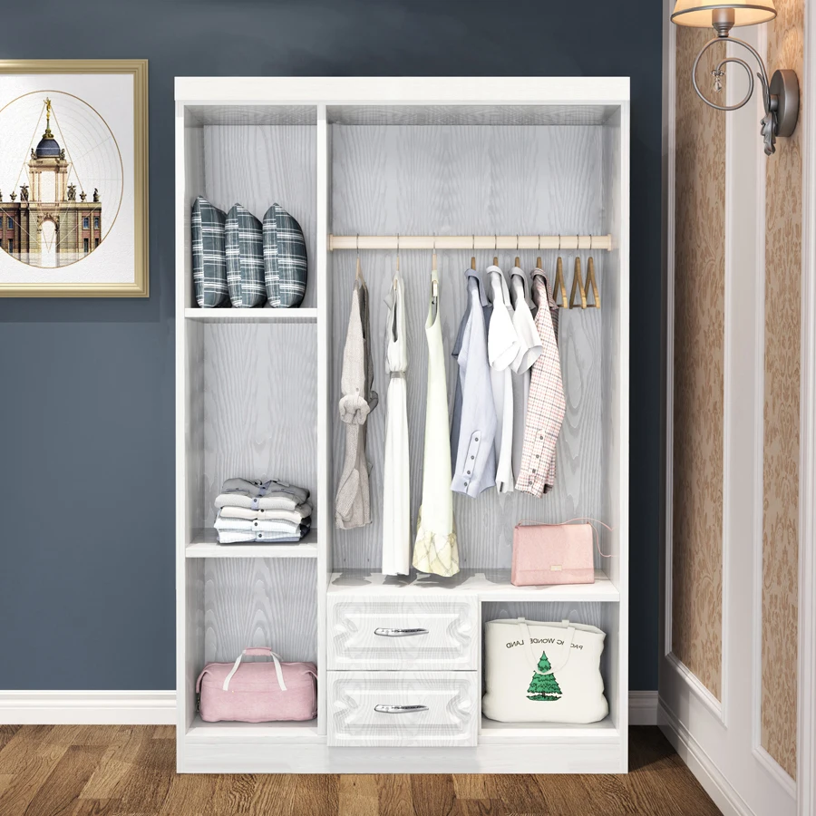 Hot Sale Bed Room Wardrobe 4/3/2  Door Bedroom Closet  Mdf Customization Colours Clothes Cabinet Wardrobe with Mirror Drawers