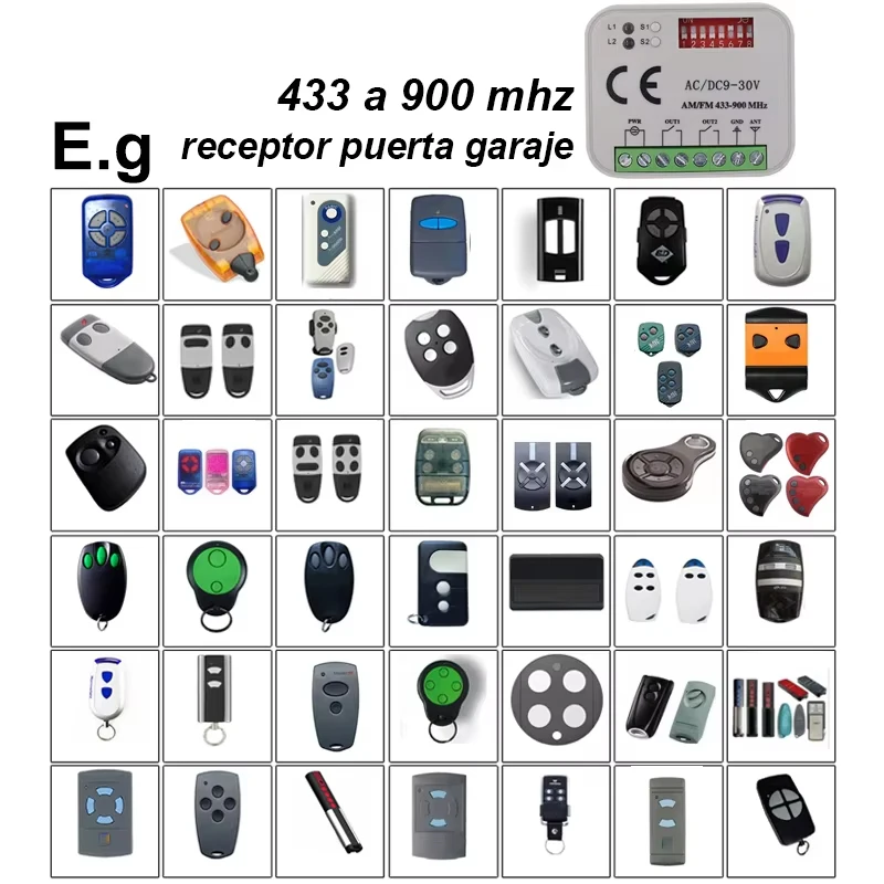 SMG-662 300-900 МГц Универсальный пульт дистанционного управления для гаражных ворот 433 МГц 868 МГц приемник-переключатель 2CH AC/DC 9-30 В продается в упаковке