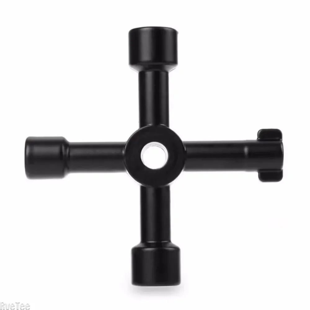 4 In 1 Multifunction Electrician Plumber Utility Cross Switch Wrench Universal Square Triangle Key for Gas Train Bleed Radiator