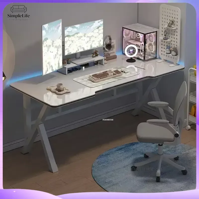 bureau-d'ordinateur-moderne-de-luxe-leger-avec-pieds-en-k-epais-pour-la-maison-le-bureau-les-etudes-ou-le-gaming-table-de-travail-blanche-a-hauteur-reglable