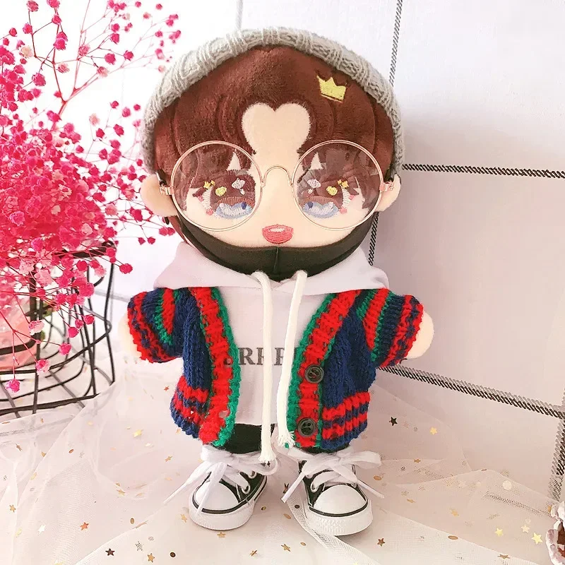 Doll Clothes for 20cm Idol Doll Outfit Accessories White sweater pants hat shoes for Korea Kpop EXO Super Star Dolls Toys Gift