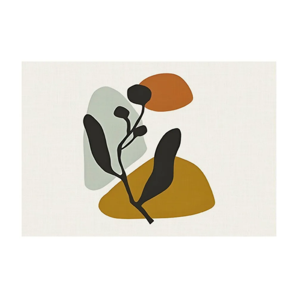 

2PCS Portable Elegant Chinese Style Placemat Rectangle Polyester Bowl Pad Personalized Western Style Mat Hotel