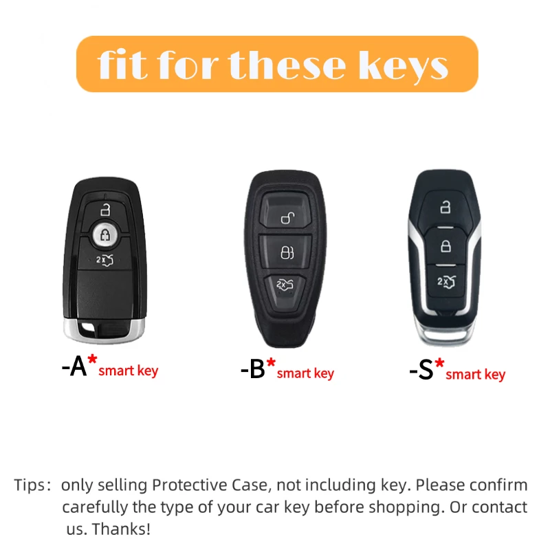 Carbon car key covers For Ford Mondeo Fox Collar Sharp Horse Explorer F-150 Fusion Maverick Mustang Cartoon shell Accessories