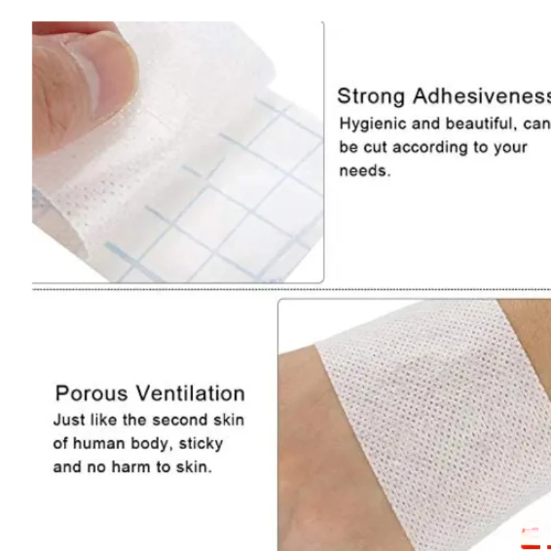 Non-Woven Breathable Tape Skin Healing Protect Confort Fabric Cloth Adhesive Antibacterial Wound Dressing Fix Bandage Tool