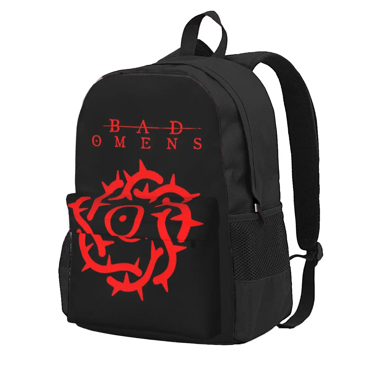 Bad Omens Band LogoStudent Backpack School Bag Hiking Travel Daypack for Men Women Fashion Bookbag Shoulder Bags