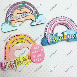 KSCRAFT Layered Rainbow Bag Topper Cutting Dies Stencils for DIY Scrapbooking Decorative Embossing DIY Paper Cards