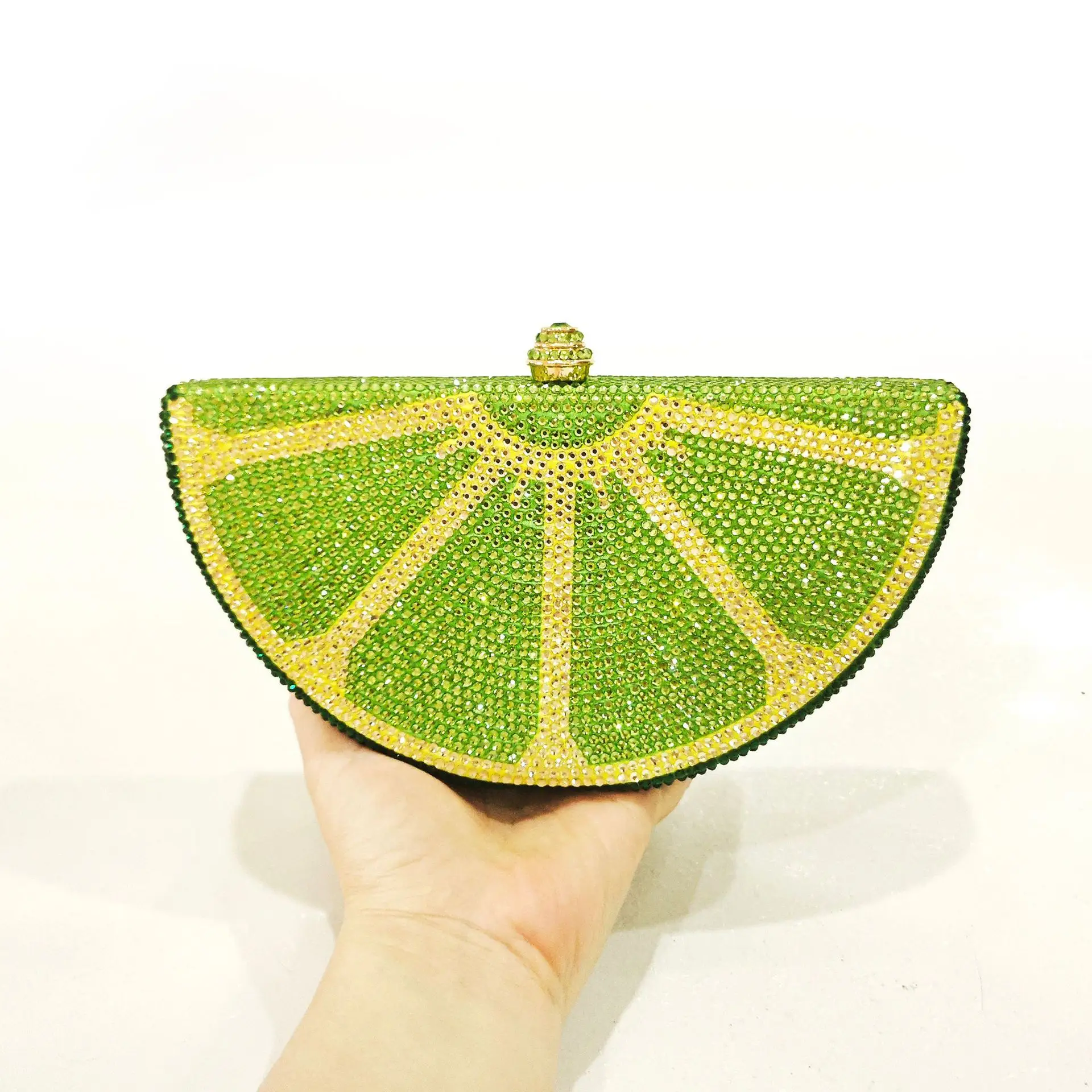 

Сумка с кристаллами арбуза, фруктовый арбуз, бриллиантовая сумка для ужина, полая женская сумка с бриллиантами для банкета