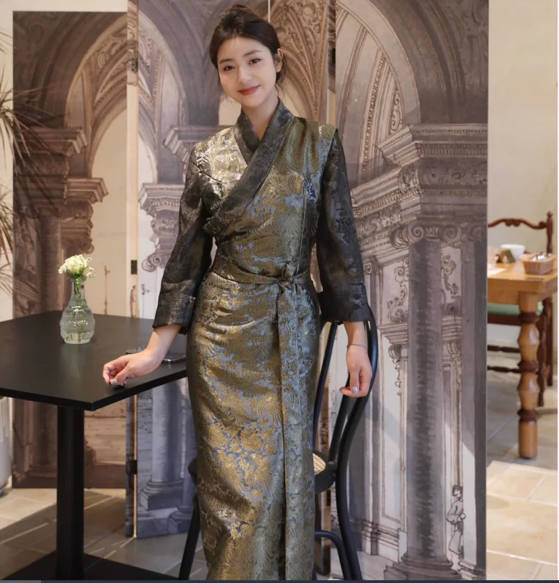 

Huaxia Tibetan Traditional Ethnic Style Tibetan Skirt Female Dance Performance Dress