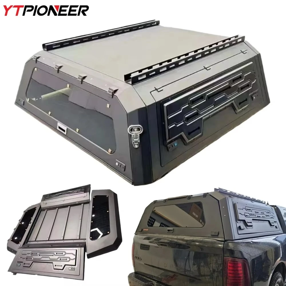 

5.7 6.4 6.5 ft Rambox Topper Canopy Black Truck Hardtop Aluminum Camper Shell for 2010 2014 Ram 1500 2500 3500 Rho
