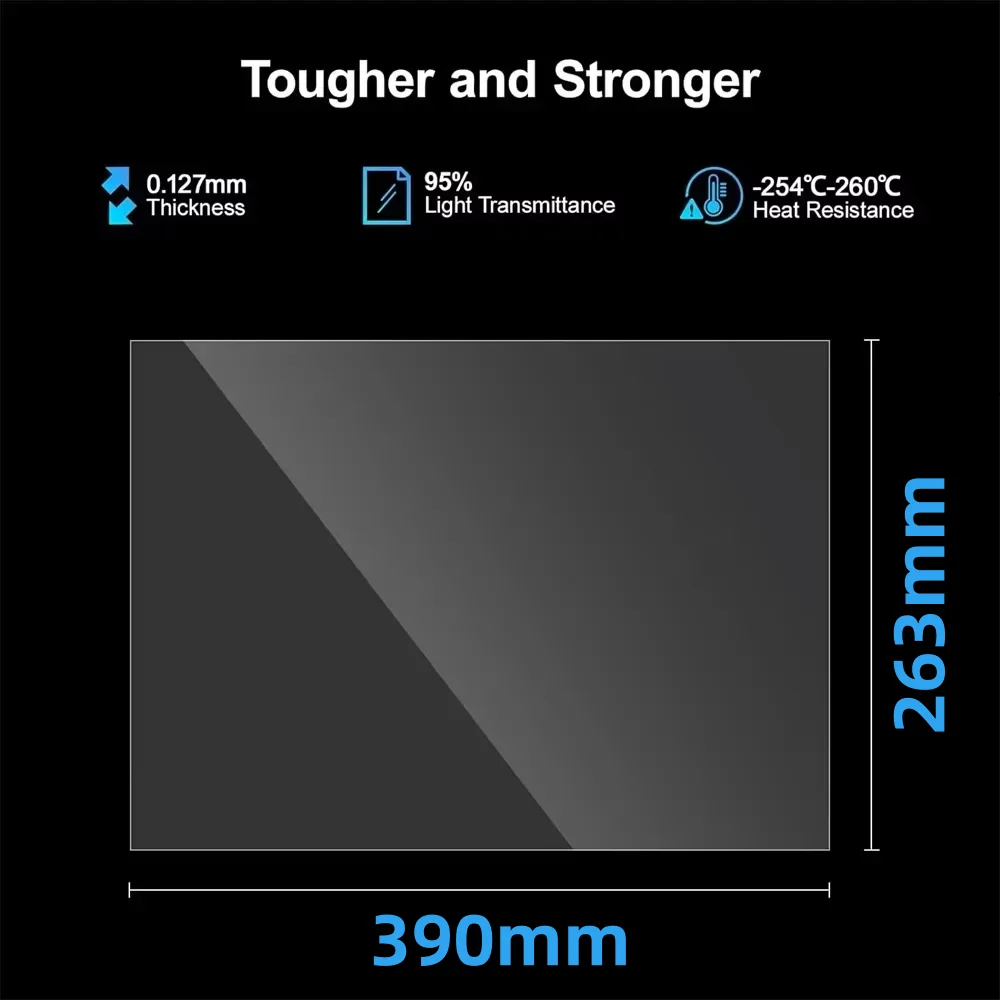 5개 PFA 필름 13인치 390x263x0.127mm NFEP 필름 ANYCUBIC Photon M3 Max / M7 Max ELEGOO Jupiter / S…