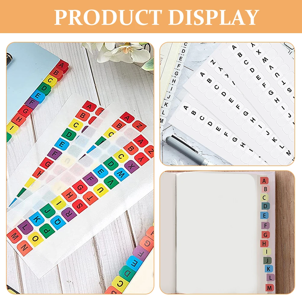 

10 Sheets Index Labels Color Tabs Sticky Flags for Books Notebooks Reading Bookmarks Page Markers Annotations Waterproof