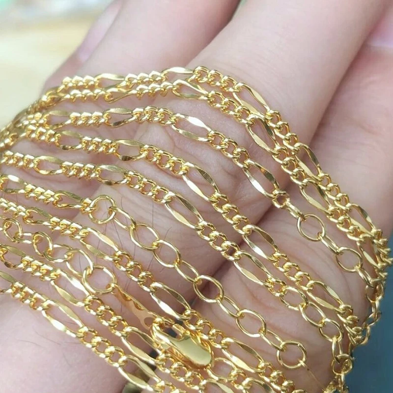 14k Gold Fille Armband Kette 2,5mm Gold Zierliches Figaro Armband für Frauen Armband Minimalistische Goldkette Geschenk für Sie Schmuck – Detail 12