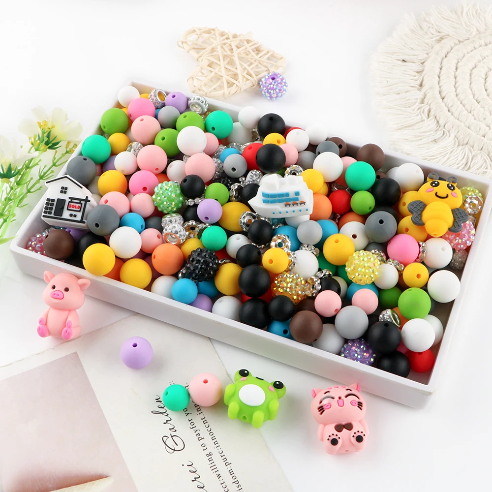 3D Animals Silicone Focus Beads For Jewelry Making DIY Pen KeyChain Bracelet Necklace Accessories ﻿