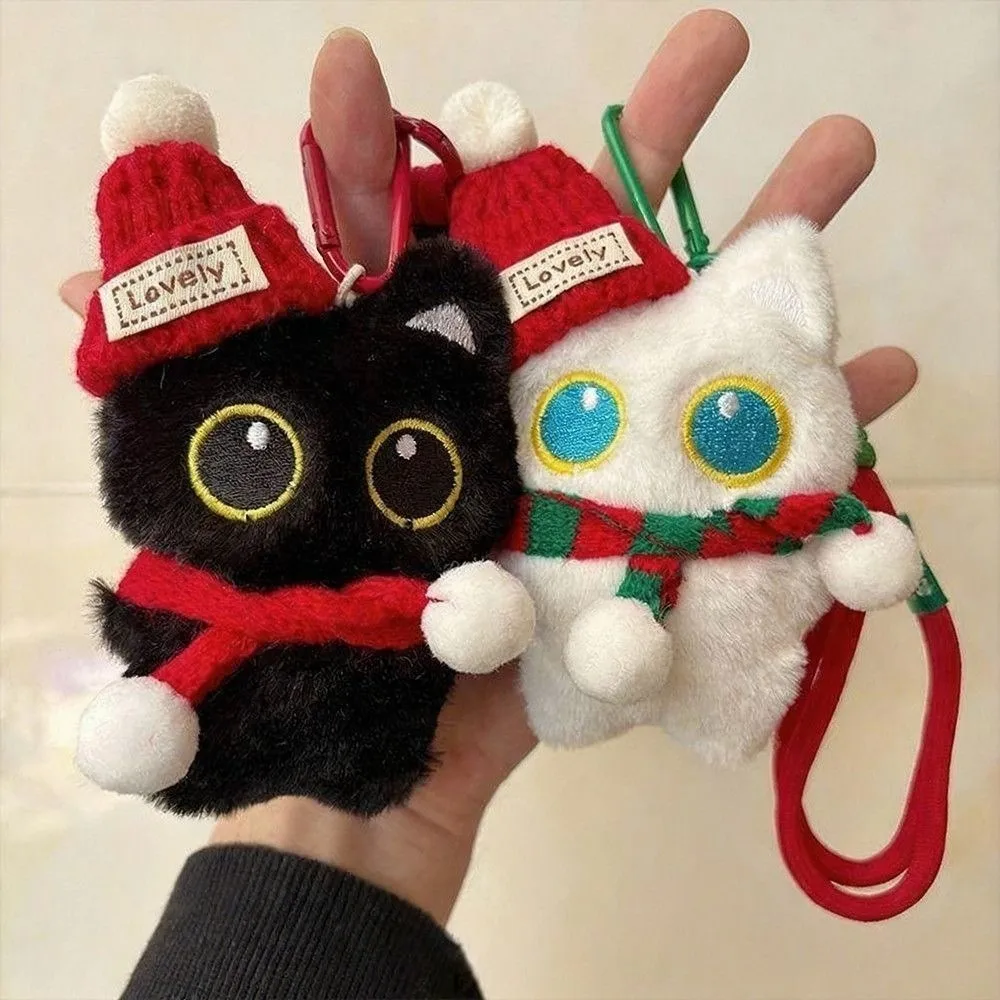 New Black Cat Design Black Cat Adorable Soft Car Keyring Accessories Bag Pendant Couples Gift